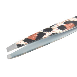 Pince à épiler sourcils incurvée en acier inoxydable de haute qualité avec pointes en fibre, prise en main parfaite, couleur et taille personnalisables, design léger - Product Image 4