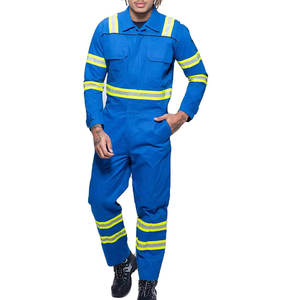 Combinaison de travail unisexe en coton ignifuge et respirante personnalisée pour les travailleurs de la construction - Product Image 2