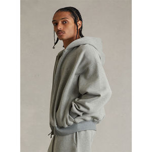 Sudadera con capucha y cremallera de alta calidad, gruesa y resistente, para hombre, servicio OEM, uso diario, unisex, cálida, para adolescentes y adultos. - Product Image 3