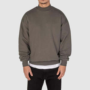 Sudadera de Cuello Redondo Color Verde Oliva para Hombre, Corte Regular, Tejido de Algodón, Estilo Casual para Otoño - Product Image 1