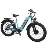 Vélo tout-terrain pour adultes 26*4, cadre en alliage d'aluminium, deux moteurs sans balais, batterie au lithium 52V 23AH, 7 vitesses, écran LCD couleur, hydraulique