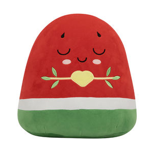 <b>UK</b>-Designed 40cm Watermelon Fruit Shape Kids Plushie Pillow Islamic Toys of Outstanding Quality Perfect for Eid Gift on Sale - Product Image 1