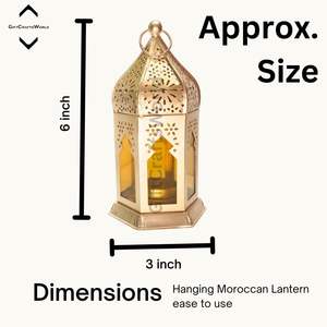 Farol Metálico Estilo Marroquí con Acabado Antiguo, Portavelas Metálico para Bodas, Festivales y Decoración de Hogar de Lujo a Precio de Exportación - Product Image 2