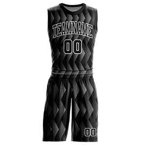 Proveedor Mayorista de Ropa Deportiva de Nuevo Diseño, Conjunto de Camiseta y Pantalones Cortos de Baloncesto, Patrón Personalizado, 100% Poliéster, Secado Rápido - Product Image 2