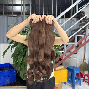 Extensiones de cabello humano de trama de máquina de ondas naturales de Color mejor vietnamita crudo personalizado con muestra gratis - Product Image 4