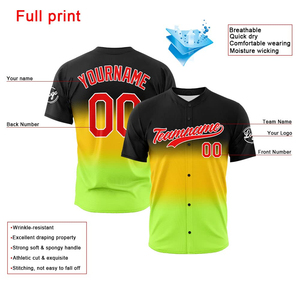 Venta al por Mayor de Camisetas de Béisbol Personalizadas con Impresión, Ropa Deportiva Informal Colorida, Servicio OEM, Sublimación, Tallas Grandes - Product Image 6
