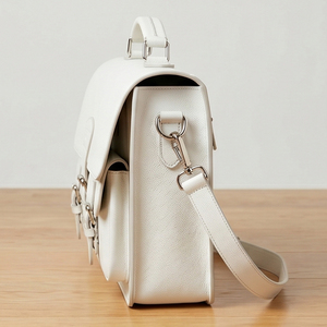 Classic Leather Briefcase Buckle Closure Durable Soft Bag Unisex Business Satchel Shockproof Messenger Laptop Bags Casual Luxury - Product Image 4