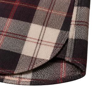 Chemise à manches longues pour homme en coton à carreaux gris beige bordeaux, décontractée, boutonnée, personnalisable, vente en gros, vêtements de mode - Product Image 6