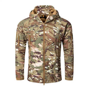 Vêtements de chasse pour hommes en gros OEM : ensemble veste et pantalon doublés en laine, imperméables, camouflage, uniforme de tir en plein air, vestes Softshell - Product Image 4