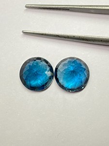 Par de Topacios Azules de Londres Naturales, Corte Marquesa, Piedras Preciosas Sueltas, Facetadas, Alta Claridad, Grado Exclusivo, para Anillo o Colgante - Product Image 4
