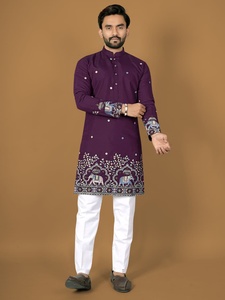 Elegant Embroidery <b>Silk</b> Straight <b>Kurta</b> for Party Wedding & Diwali - Product Image 4