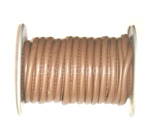 One-Sided Stitched 4mm and 5mm Lambskin <b>Leather</b> Cords Straight Stitched Nappa <b>Leather</b> Cords for Bag Use - Product Image 3