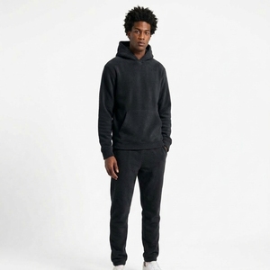 Ensemble de survêtement 2 pièces pour homme : sweat à capuche et pantalon de jogging en polaire – Confortable, décontracté, personnalisable, OEM, vente en gros, fabricant - Product Image 1