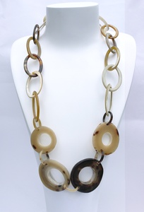 Collar con Colgante de Cuerno de Búfalo Hecho a Mano, con Cuentas, Diseño Personalizado Ecológico, 18 Pulgadas, Joyería para Fiestas - Product Image 4