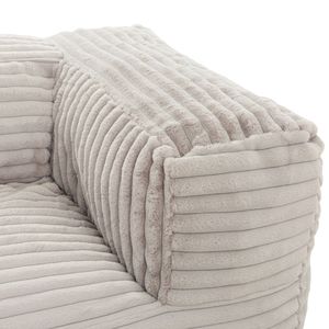 Sofá Puff de Espuma Viscoelástica de 71 Pulgadas para Sala de Estar, Sillón Reclinable de Tela Suave con Reposabrazos en Color Beige - Product Image 5