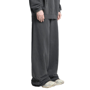 Pantalones de chándal de mujer con lavado ácido, estilo urbano, de moda, rectos, holgados, casuales, de pierna ancha - Product Image 5