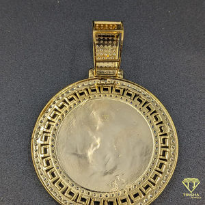 Colgante de Moneda Mexicana de 50 Pesos Estilo Hip Hop, con Diamantes VVS Cultivados en Laboratorio, Chapado en Oro, Joyería para Hombre - Product Image 6