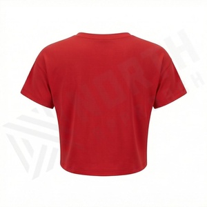 เสื้อครอปท็อปผู้หญิงผ้าฝ้ายสีตามสั่ง แห้งเร็ว พิมพ์ลาย 3 มิติ ลายสก็อต สตรีทแวร์ ฟิตเนส ออกกำลังกาย เสื้อยืดแอคทีฟแวร์ - Product Image 2