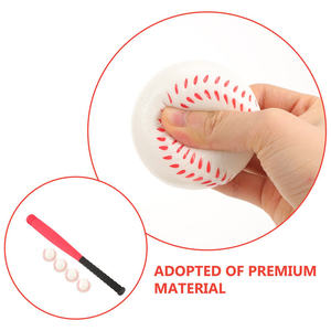 WARPRO INDUSTRY SS-BB-04 Juego de Bate de Béisbol de Espuma Negro con Remolinos Blancos, 4 Pelotas Blandas, 28 Libras, Ligero, para Principiantes y Entretenimiento - Product Image 3