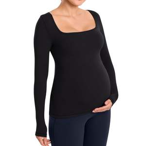 Vestido de Lactancia Personalizado al por Mayor, Nuevo Diseño, Liso, Talla Grande, Camiseta sin Mangas para Maternidad, para Mujeres Embarazadas - Product Image 1