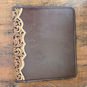 Nouveau portefeuille de planificateur d'affaires en cuir véritable de qualité supérieure personnalisé dossier en cuir de vachette A4 classeur de documents avec porte-carte - Product Image 3