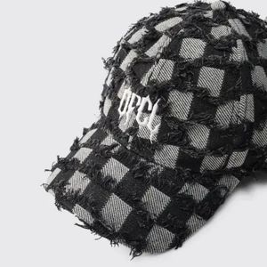 Casquette de baseball non structurée en coton souple, style Dad Hat, réglable, profil bas, vintage, pour femmes et hommes, avec visière déchirée - Product Image 2