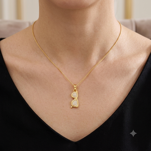 Unique Designer Hot Selling Fashion Jewelry Custom Iced Small Sunglasses 14K <b>Solid</b> <b>Gold</b> Natural Diamond <b>Pendants</b> Necklace Charms - Product Image 2