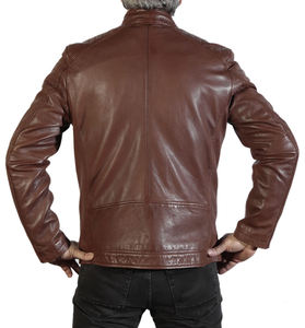 Wholesale Fashion Vintage Men Loose Fitted <b>Retro</b> <b>Leather</b> <b>Jackets</b> Hot Selling Good Comfortable Canvas Street Wear High Street - Product Image 6