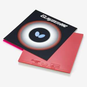 OFERTA: Goma de tenis de mesa Glazer 09C Japan 06110 con esponja de resorte X de alta tensión, adherente y con giro y velocidad optimizados - Product Image 1