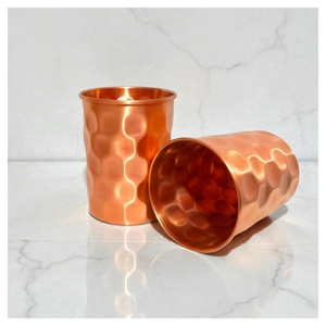 Gobelet artisanal 100 % cuivre pur, écologique et réutilisable, martelé, pour la santé ayurvédique et l'hydratation – Vente en gros - Product Image 3