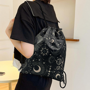 Sac à dos à cordon de serrage multicolore en polyester, sac de sport réglable avec espace pour logo, meilleur prix, fournitures OEM en gros - Product Image 2