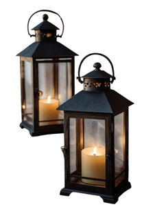 Modern Design Steel And Glass Luxury Decorative Metal <b>Lantern</b> With Matt <b>Black</b> Finished for Home Christmas Decoration Handmade - Product Image 2