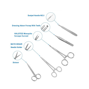 Medical Student Surgical <b>Suturing</b> <b>Kit</b> Steel Manual CE Certified Practice Instrument for Surgery Wounds Closure Volgo Care Intl. - Product Image 3