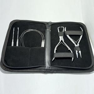 Kits professionnels d'extensions capillaires avec pinces à extensions, ensembles d'outils en acier allemand pour extensions, perlage et pinces à boucles - Product Image 4