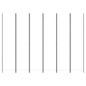 Separador de Ambientes de Tela Blanco de 6 Paneles, 118.1"x86.6" - Categoría de Producto: Biombos y Separadores - Product Image 3