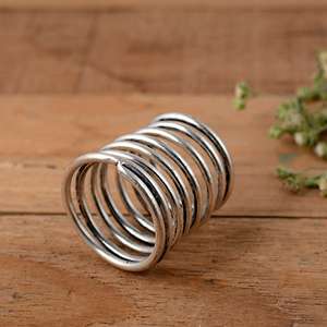 Handmade <b>925</b> Sterling <b>Silver</b> Multi-Spiral Arthritis Splint <b>Ring</b> Adjustable Full Finger Support - Product Image 4