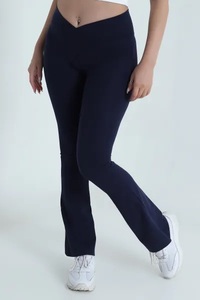 Seamless Simple <b>High</b>-<b>Waisted</b> Ankle-Length Solid Yoga <b>Leggings</b> Women Plus Size Elastic Waist Breathable Eco-Friendly Quick Dry - Product Image 2