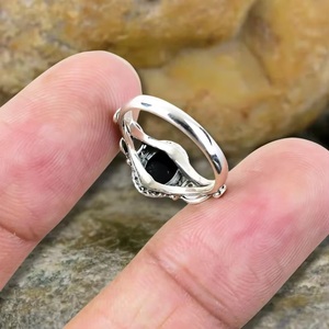 Anillo de Plata de Ley 925 con Piedra Preciosa de Ónix Negro Natural, Joyería Hecha a Mano, Regalo de Aniversario para Mujer, Venta al por Mayor - Product Image 6