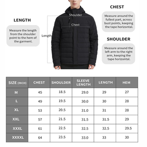 Chaqueta de hombre cálida, estilo casual, con cuello vuelto, cremallera, costuras gruesas, patchwork, estilo universitario, acolchada de algodón, teñido liso - Product Image 4
