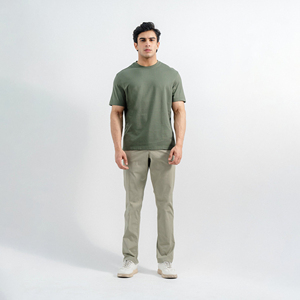 Stylish Slim Fit Men's T-Shirts <b>95</b>% Cotton <b>5</b>% <b>Elastane</b> Quick Dry and Plus Size High Quality Wholesale Blank Solid T shirts - Product Image 1