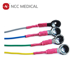 แผ่นอิเล็กโทรดแบบใช้ซ้ำได้สำหรับการตรวจวัดคลื่นไฟฟ้าสมอง (EEG) ทางคลินิก สายไฟเคลือบทองคำหลากสี ยี่ห้อ <span class=keywords><strong>NCC</strong></span> Medical - Product Image 3