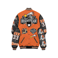 Veste universitaire personnalisée en laine et cuir avec broderie et patchwork, veste de basket-ball personnalisée de qualité supérieure