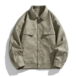 Leather <b>Jacket</b> Casual Faux Leather Motorcycle <b>Jacket</b> Outerwear Coat with Zipper Pockets Men - Product Image 1