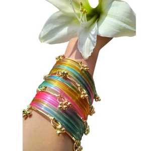 Bracelets en verre facetté bleu taille émeraude tendance 2026, qualité export, pour femmes, à prix de gros – Meilleures ventes - Product Image 1