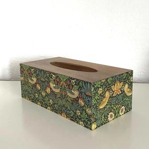 Caja de pañuelos de madera estampada con forro de terciopelo, caja de pañuelos de madera estampada de primera calidad para almacenamiento de accesorios, caja de pañuelos faciales al por mayor - Product Image 6