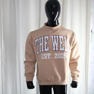 Sudadera THE WELL con cuello simulado, 450 GSM, bordado con nombre personalizado, corte holgado, 100% algodón, felpa francesa. - Product Image 2