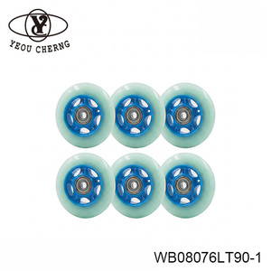 Rueda de Patinete WB08076LT90-1, Poliuretano Azul Claro, Accesorio Duradero para Patinete, YEOU CHERNG - Product Image 3