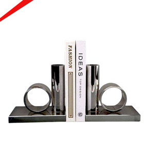 Sujetalibros de Madera y Aluminio con Diseño de Avión, Calidad Superior, Color Plateado y Marrón, para Decoración del Hogar y Hoteles - Product Image 2