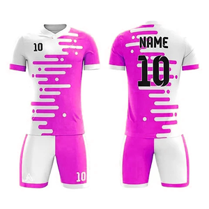 Ensemble de maillots de football pour hommes, blanc et bordeaux, imprimé géométrique sublimé, col en V, manches courtes, respirant, nom et numéro personnalisés 10 - Product Image 6