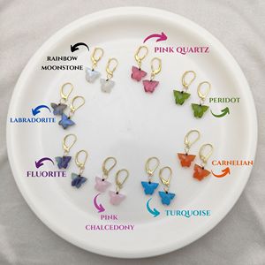 Rainbow Moonstone Butterfly Earrings – Sterling Silver Lever <b>Back</b> Dangle for Women, Handmade Jewelry Gift - Product Image 6